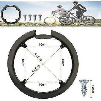 Bike Chain Protector Cover with 4 Screws, Plastic Crank Guard Compatible with 42T and 44T MTB Bikes