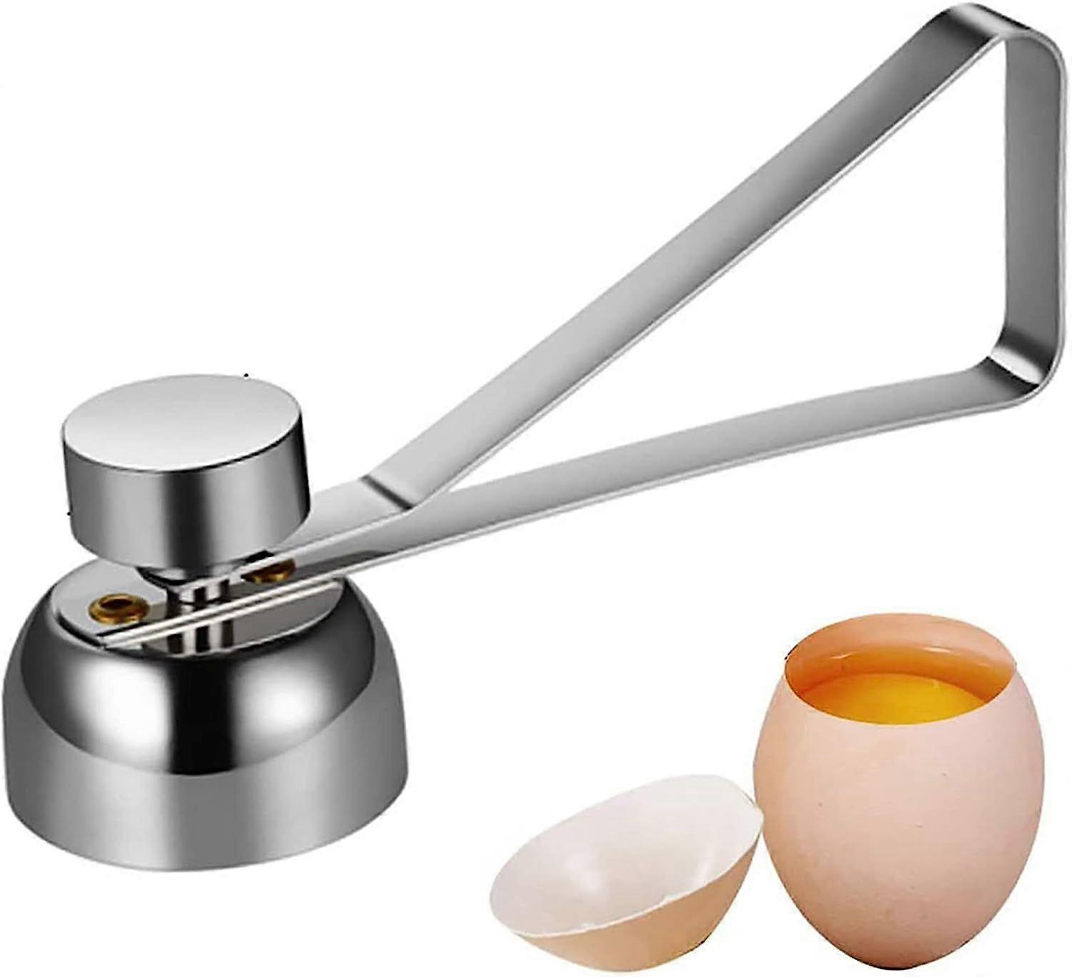 Stainless Steel Eggshell Cutter, Egg Shell Separator for Hard Soft Boiled Eggs