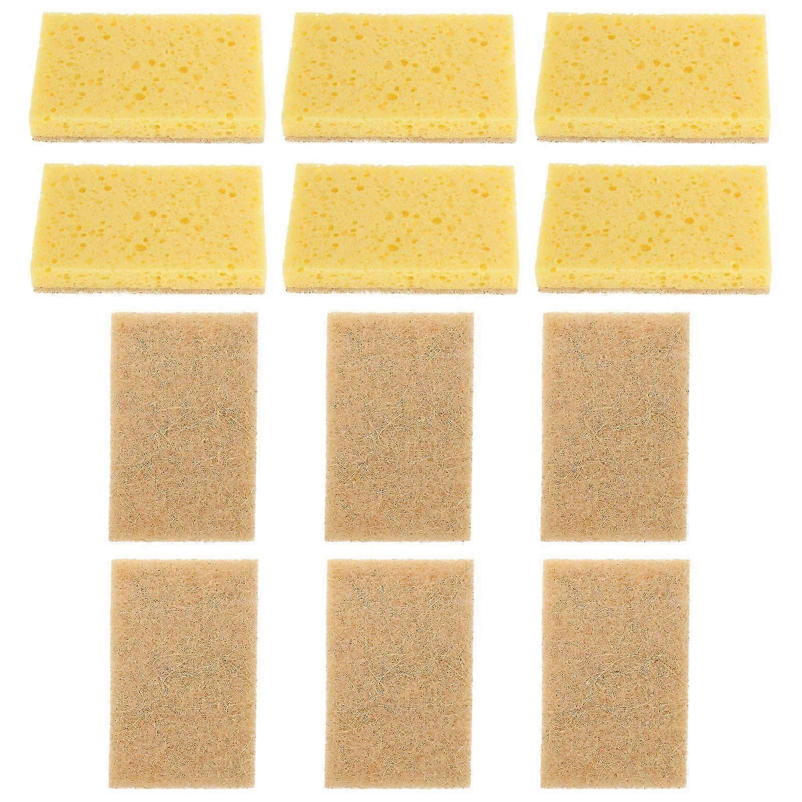 Multifunctional Cellulose Sponge for Dish Scrubbing, Thickened Durable Kitchen Sponge, 12-Pack