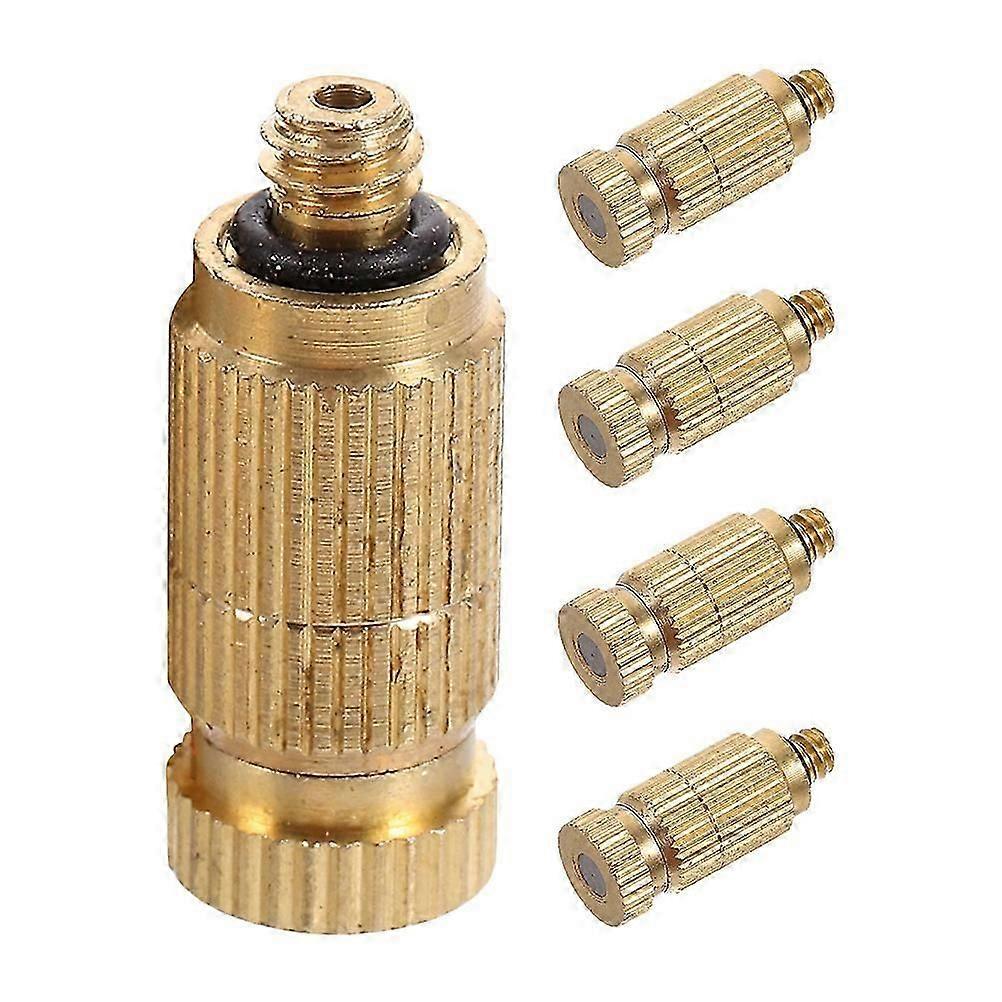 Brass Atomizing Nozzle Misting Nozzle for Cooling 5Pcs High Pressure