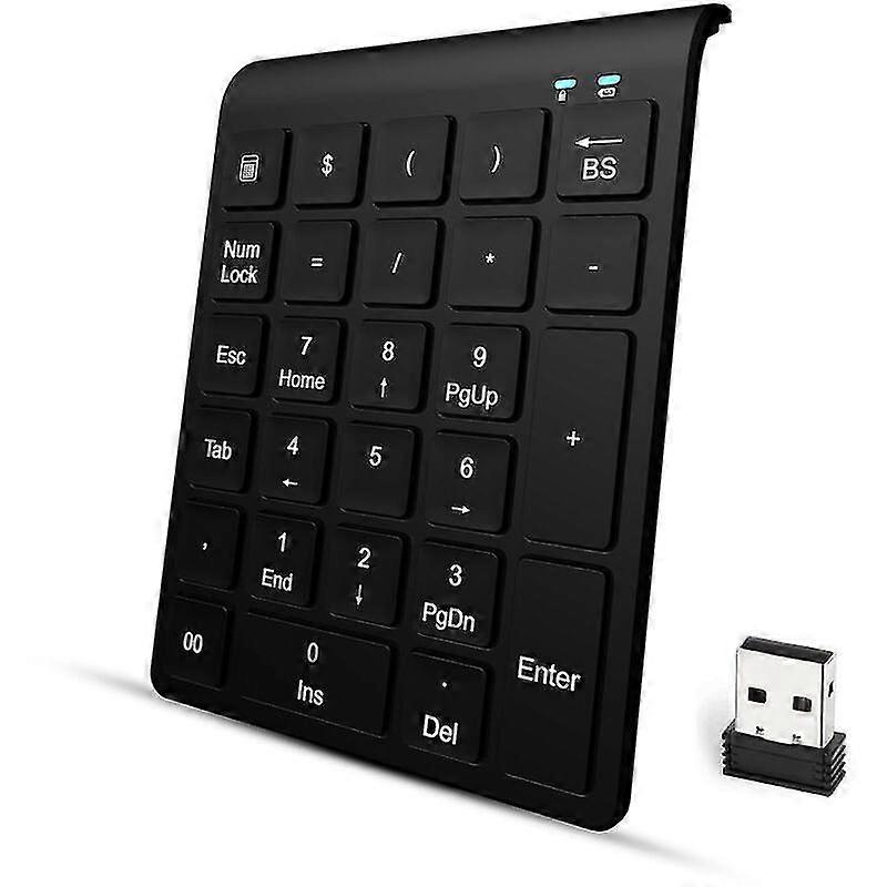 Numeric Keypad, Portable 28 Keys Wireless Bluetooth Numeric Keypad for Financial Accounting Data Entry