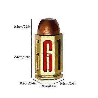 Conjunto de 6 balas de gelo de 9 mm - Ornamento de gelo de liga metálica com 6 lados para artesanato colecionável