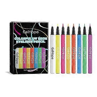 8-farbiger Neon Liquid Eyeliner - langanhaltendes, glattes, feuchtigkeitsspendendes Make-up für kreative Looks