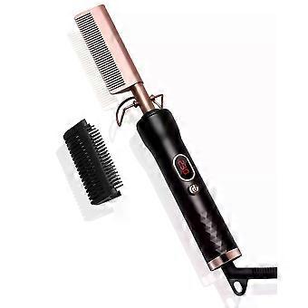 2026GK pcs Heating Comb Afro Hair Heating Comb Hair Straightener Comb Hot Comb Straightening Comb With LCD Display 120-230, Ceramic Straightening Comb