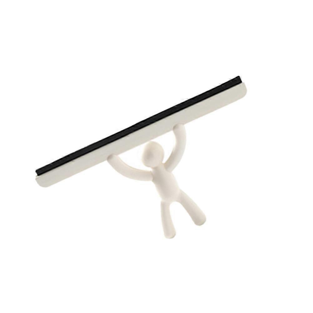 Plastic Window Squeegee Tiny Human Shape Glass Scraper Cleaning Tools White