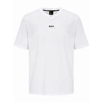 Men's Hugo Boss Athleisure Hugo Boss Men's White Slim Fit Active T-shirt With Reflective Details