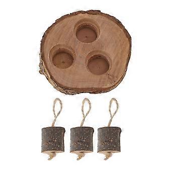 Wooden Hamster Foraging Toy Applewood Decorative Reduce Boredom Guinea Pig Feeding Toy for Chinchilla Small Animal