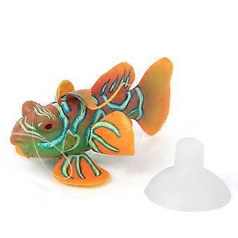 Aquarium Aquarium Sicheres Silikon Leuchtende Simulation Anglerfisch Landschaftsdekorationgrün orange