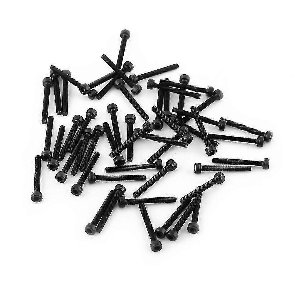 M3 Black Hex Socket Head Cap Screw Set (M3 x 25mm, Fully Threaded, 50pcs)