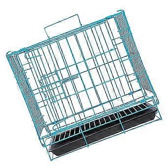 Secure Portable Wire Cat Cage Pet Carrier for Rabbits Kittens Outdoor Travel Use