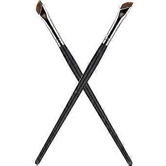 Eyeliner Brush Angled Eyebrow Brush for Makeup Use 10Pcs Set Black