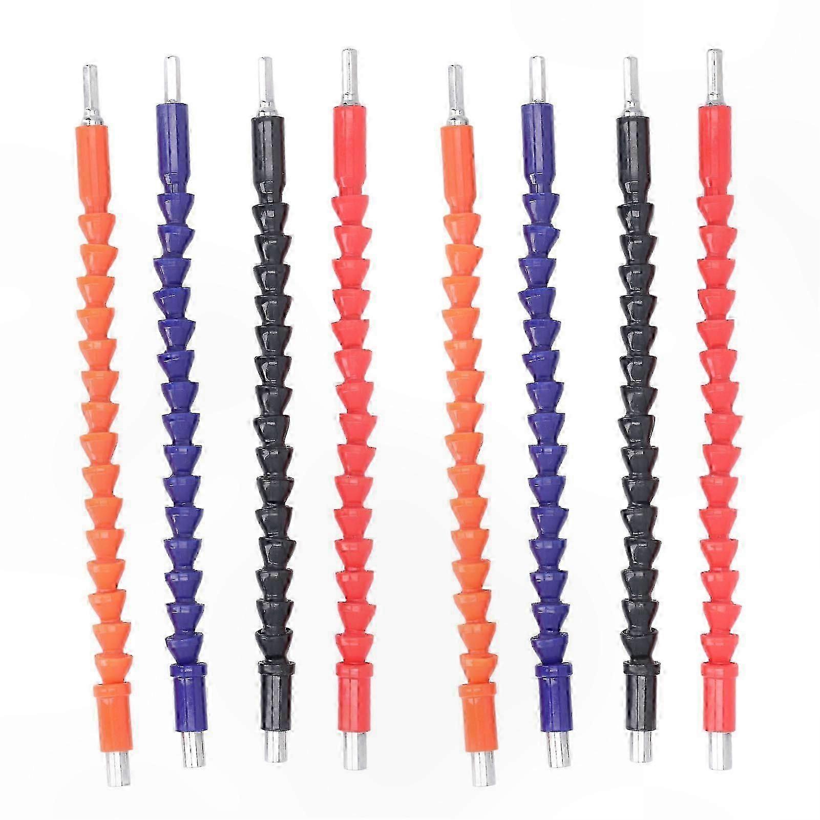 8pcs 295mm Bendable Hex Soft Shaft Drill Bits compatible with DIY Projects