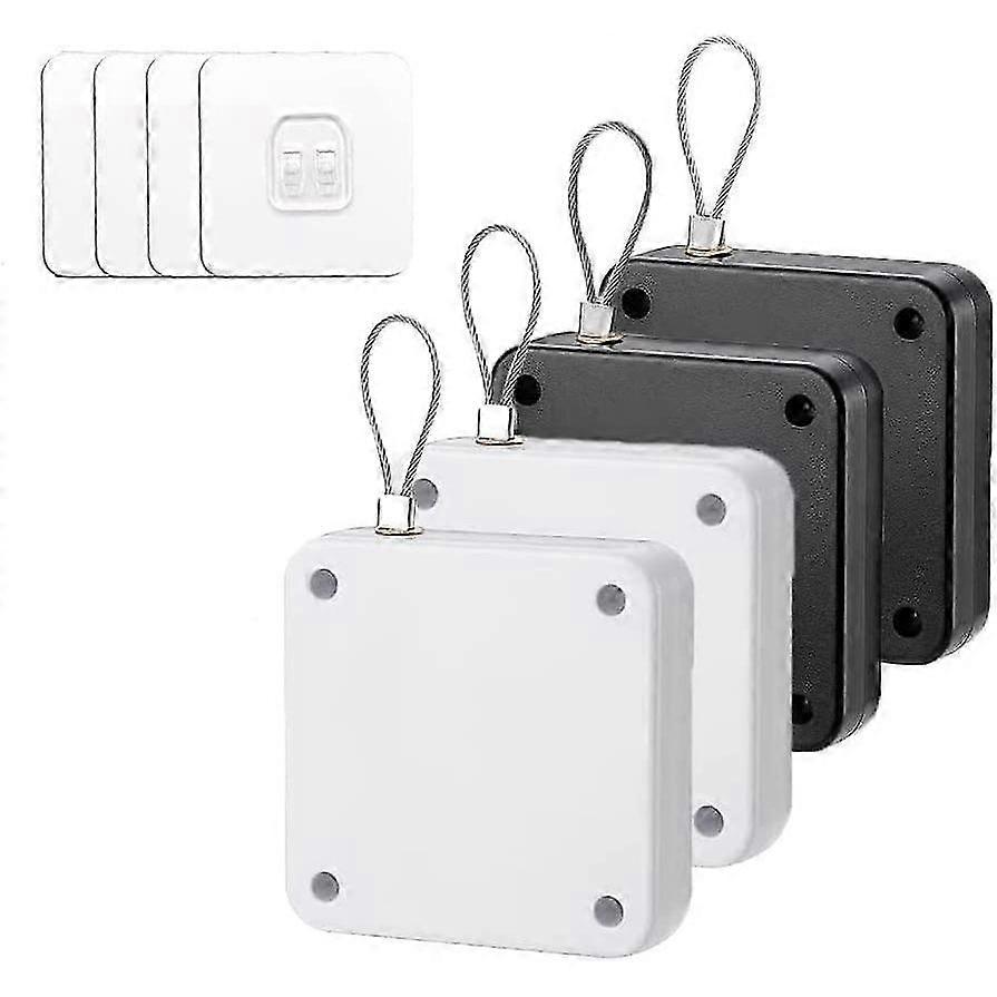 4pcs Automatic Door Closer, Auto Sensing Door Closer with Pull Cord
