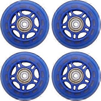 Indoor and Outdoor Scooter Blades Replacement Wheel with Bearings (8 pcs, blue)
