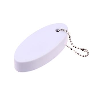 Oval Foam Floating Keychain Buoyant Accessory for Water Sports Marine Boat Swimming Kayaking Rafting Canoeing Surfing - White