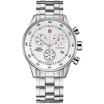 Swiss Military Quartz Analog Unisex Watch with SM34005.02 Stainless Steel Bracelet