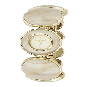 Mkors trend/ Mixed Quartz Analog Women's Watch with MK4198 Gold Plated Stainless Steel Bracelet
