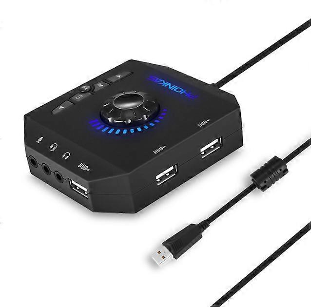 Multifunctional USB Audio Adapter with Multiple 3.5mm Ports