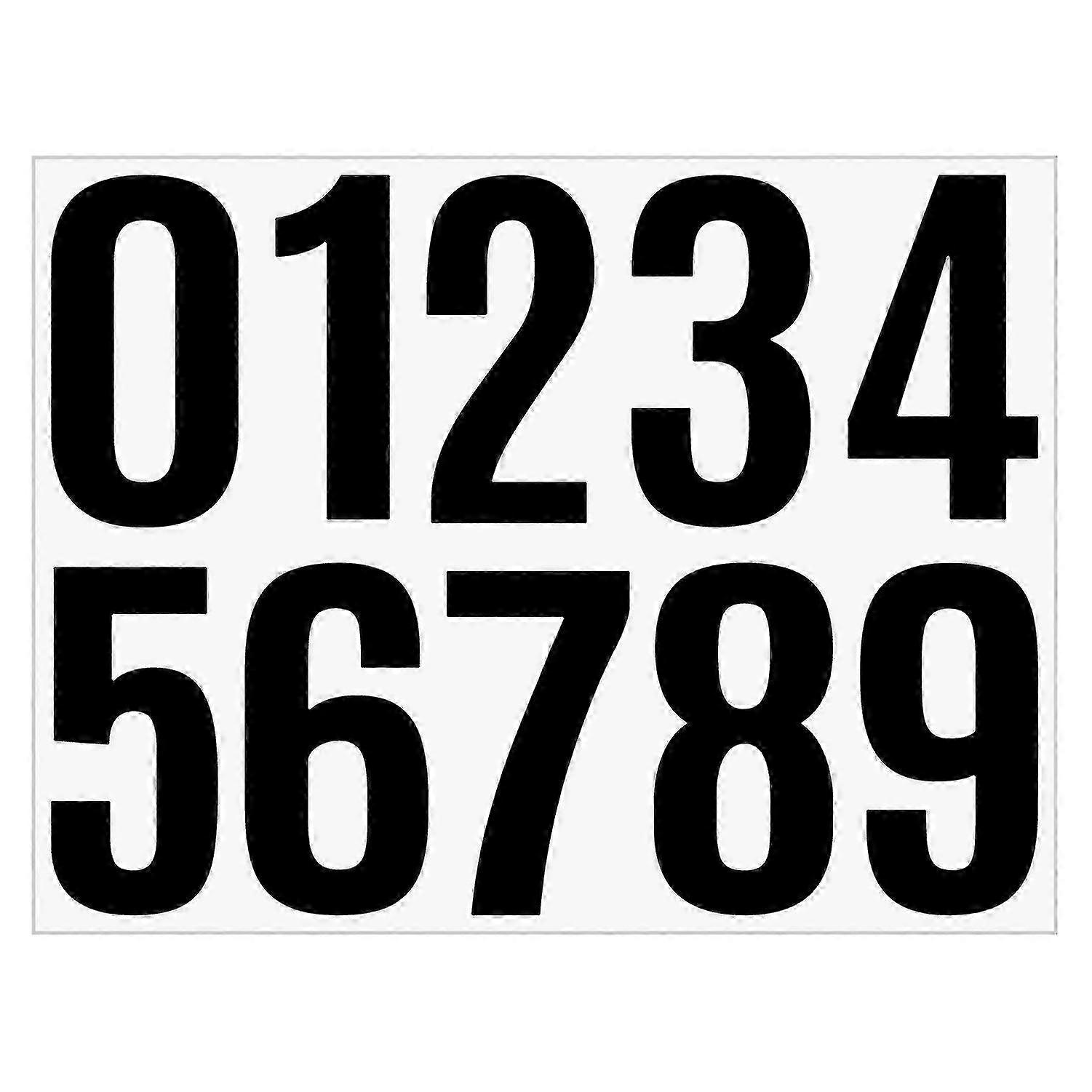 Black Adhesive Number Stickers Pack