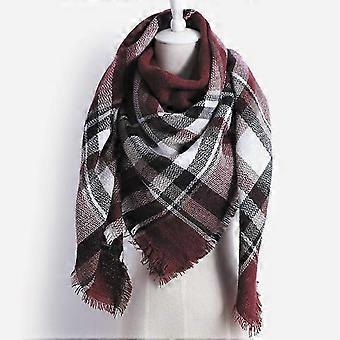 Women's Autumn Winter Scarf Imitation Cashmere Chequered Blanket ScarCC