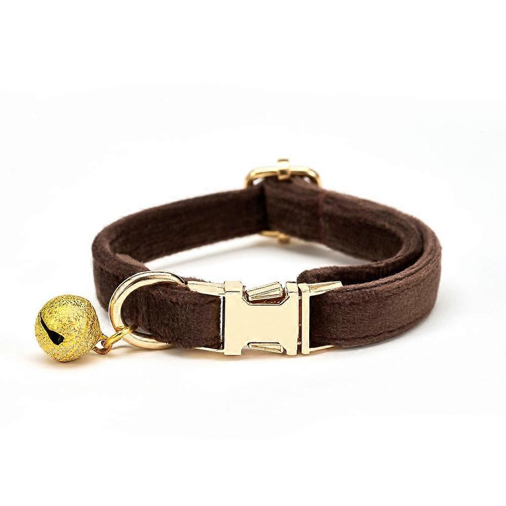 Velvet Adjustable Cat Collar With Bell