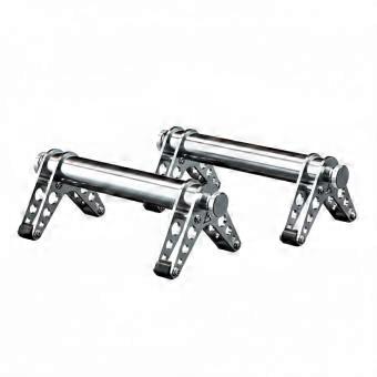 2 Pieces Push elevated Handles Stainless Steel Upper-Body Press Bar Detachable