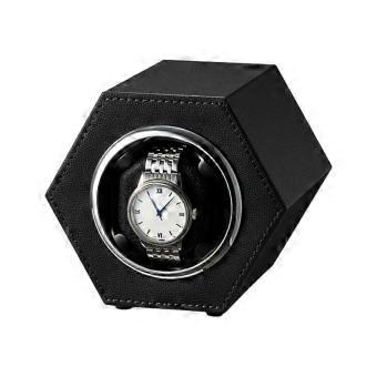 Efficient Watch Winder For Collectors With Two Speed Settings And USB Power Travel Use Black Pattern Lychee