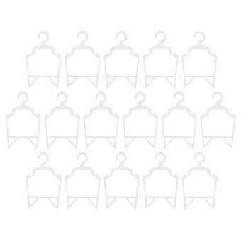 15 Pack Pet Dog Clothes Hangers, White Durable Plastic Puppy Apparel Hangers, Small Clothing Hangers for Dog Outfits Storage