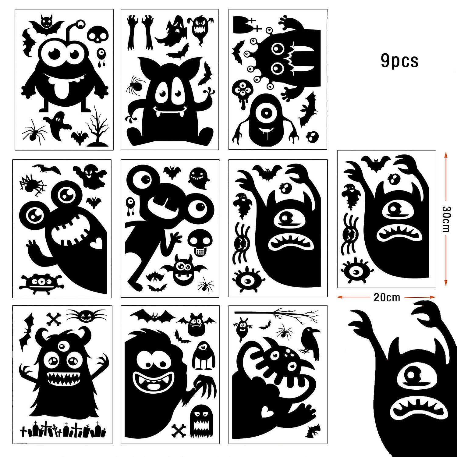 Halloween Electrostatic Window Sticker Party Decor Double Side Glass Sticker