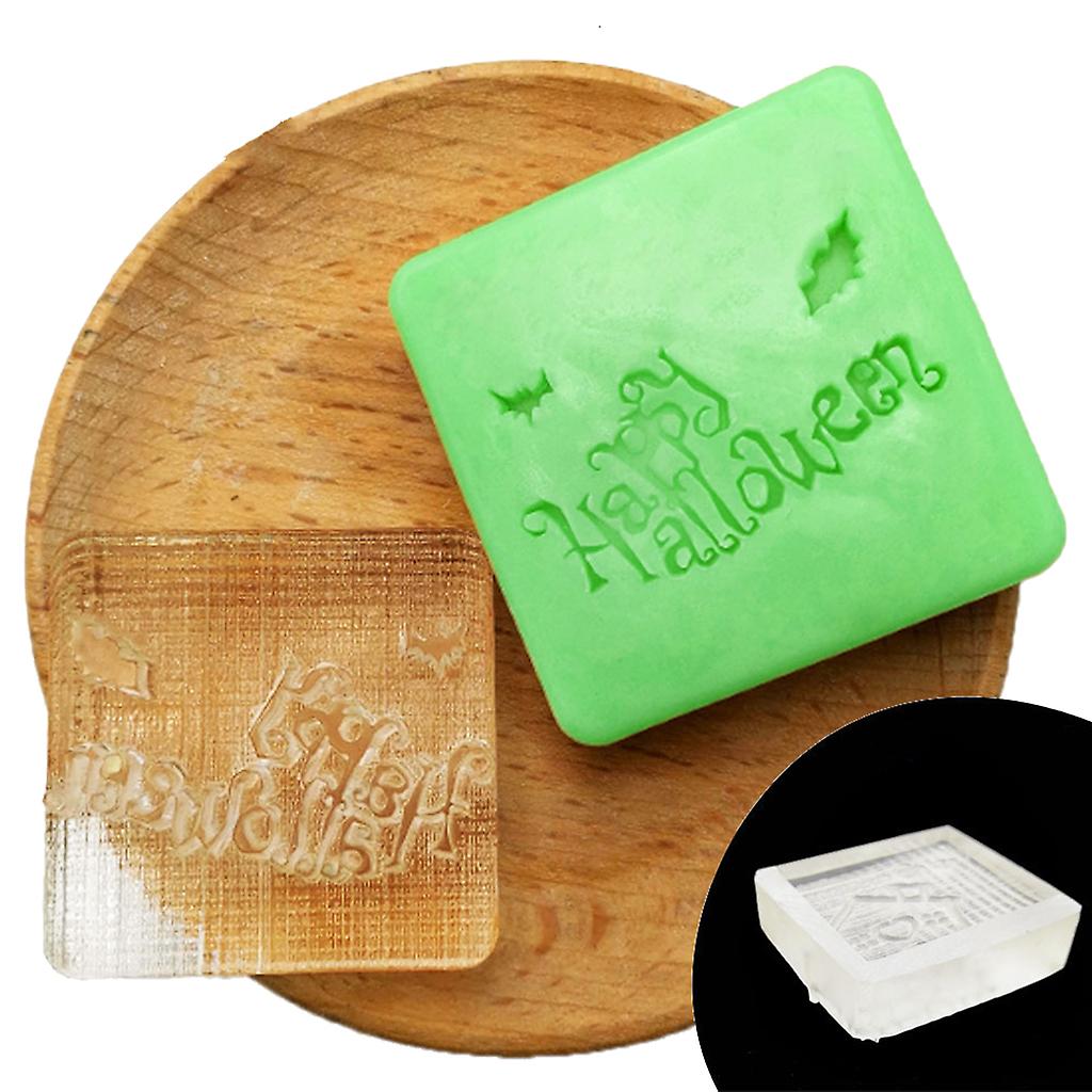 Natural Handmade Soap Stamp Halloween Bat Pumpkin Skeleton Decoration DIY Soap Making Seal Crafts Tools with/without Handle