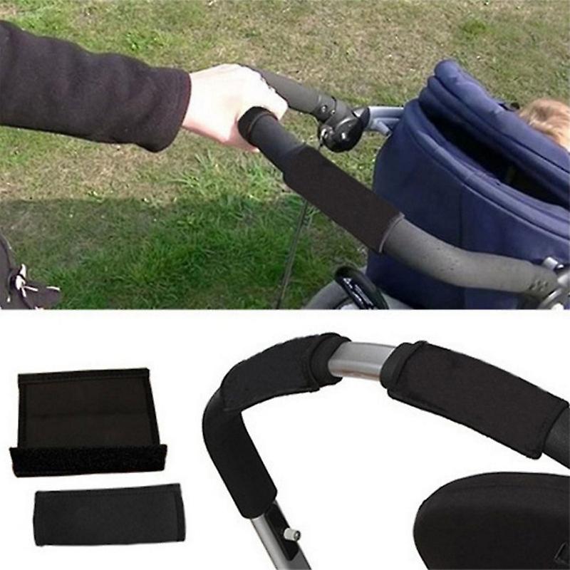 2pcs passeggino guanti di aiuto maniglia copertura bambino passeggino passeggino nero