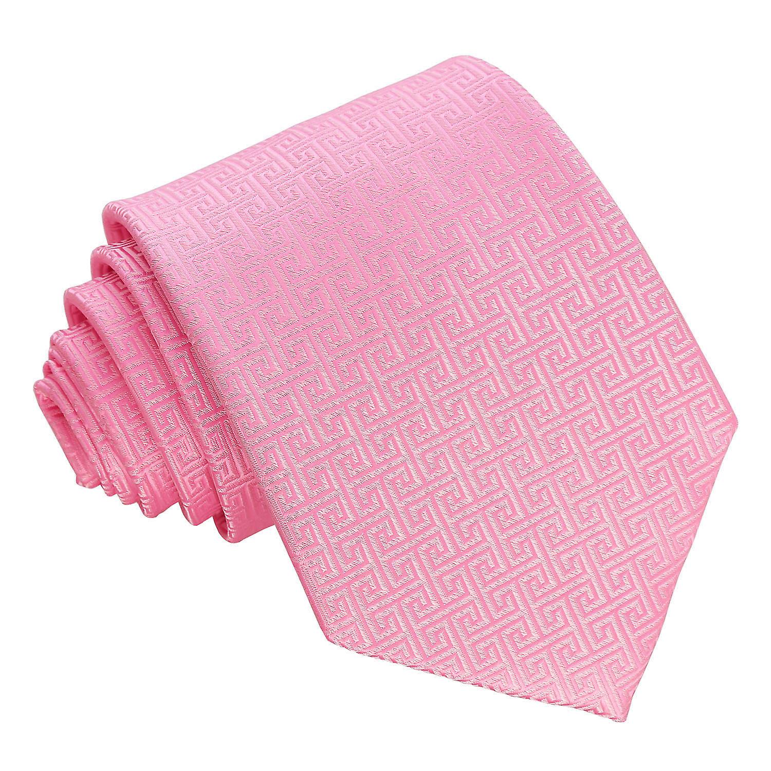 Baby Pink Greek Key Tie