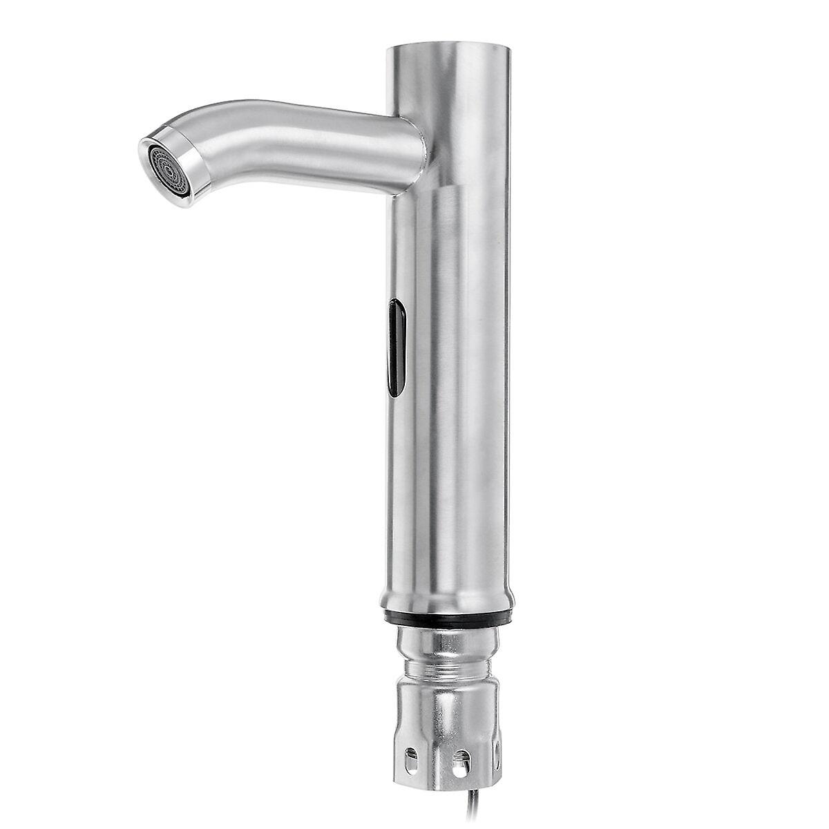 Brushed Stainless Steel Induction Faucet For Single Cold Basin, Hot And Cold Water