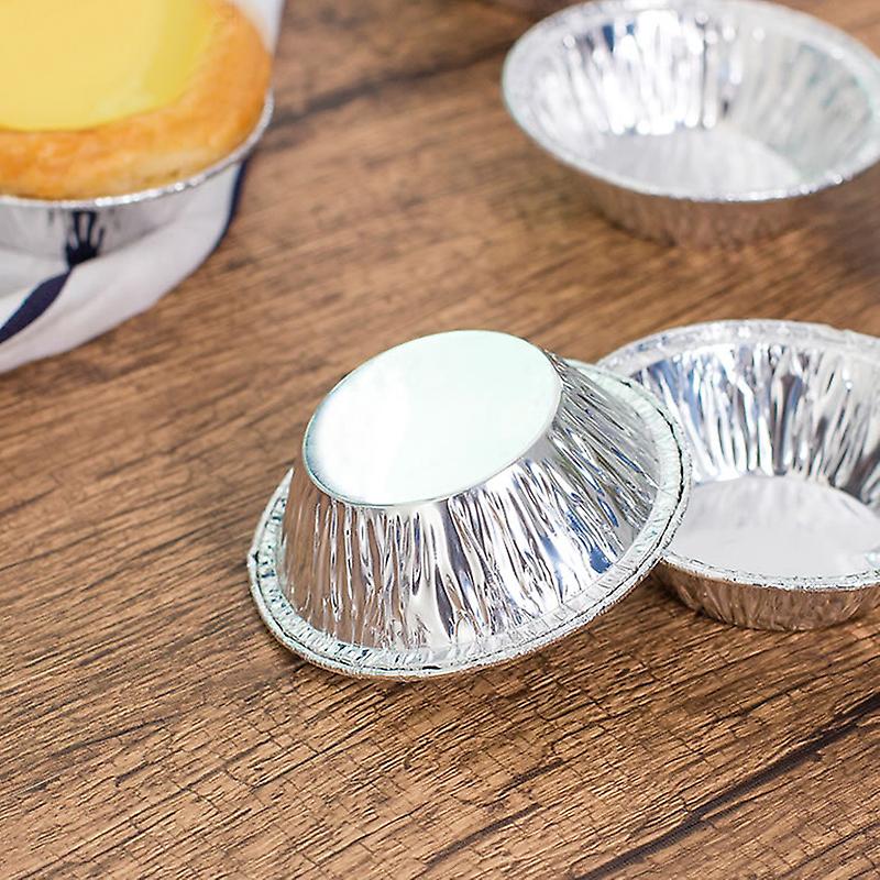 100 adet Tek Kullanımlık Alüminyum Folyo Tart Tava Mini Tencere Turta Tart Fırın Tabağı Teneke Tava Tepsisi