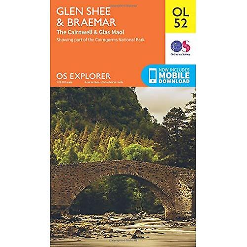 OS Explorer OL52 Glen Shee y Braemar (mapa OS Explorer)