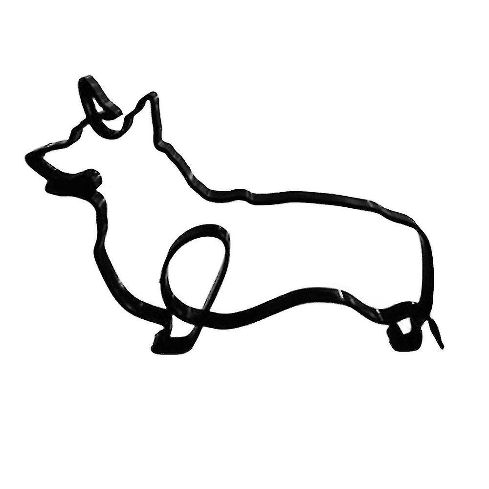 Modern Minimalist Metal Dog Sculpture Decors Statue Ornaments
