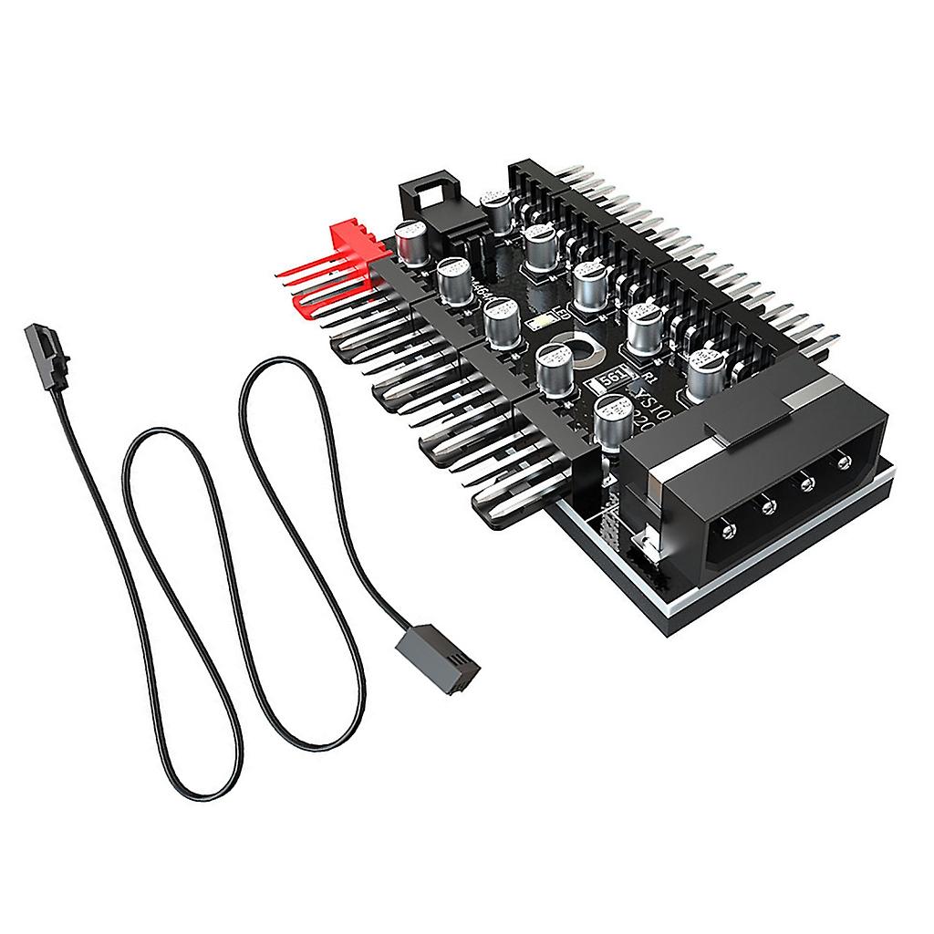 Répartiteur De Ventilateur PWM 40cm - Hub Pour PC Noir, Câble Séparateur 4 Broches