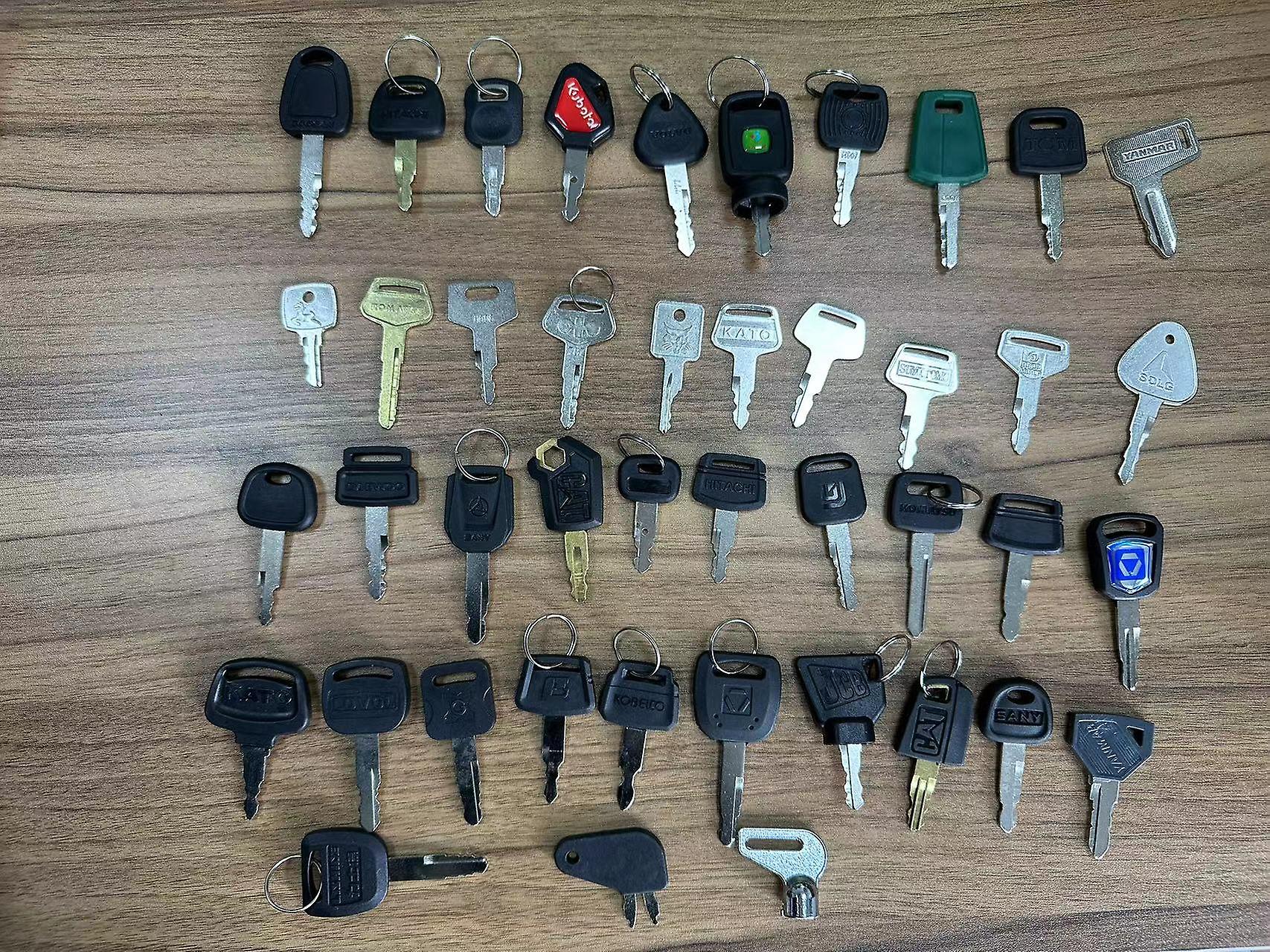 10/23/43pcs Key Set Master Key Ignition Set For Excavator + Heavy Plant Machinery For Most Excavators Tractors Heavy Machinery