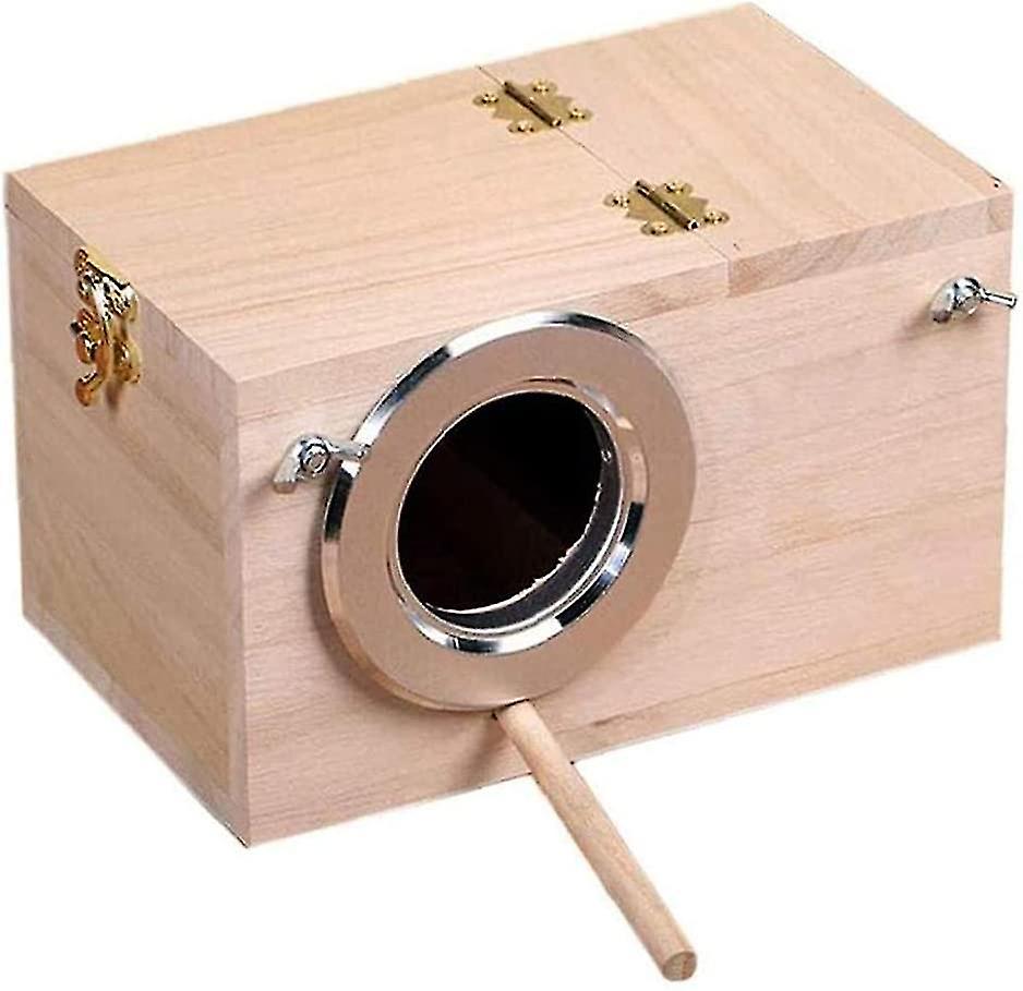 Bird House Breeding Box Parakeet Nest Pine Parrotlets Budgie Cage Mating Box Bird House 12 * 12 * 19