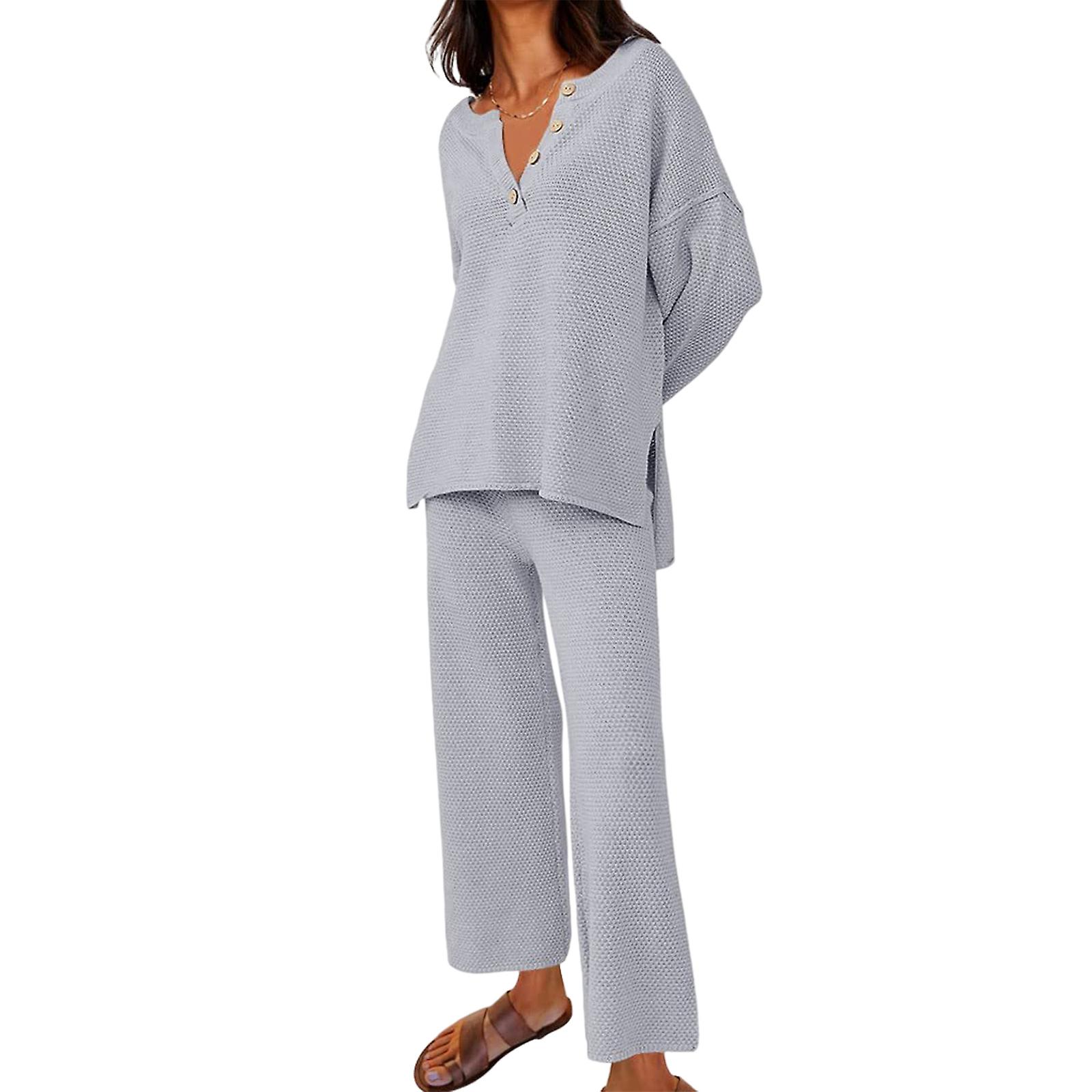 Frauen 2 Stück Strick Outfits Damen Pullover Pullover Sets
