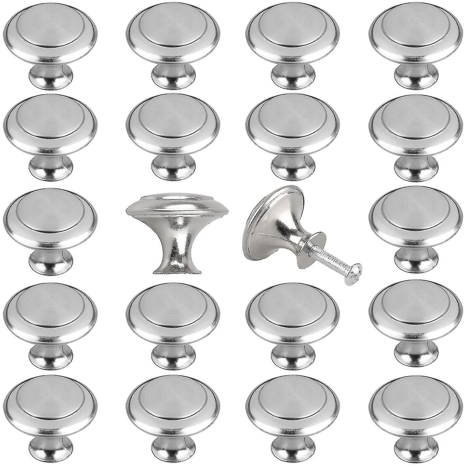 20pcs Kitchen Cabinet Knobs Pulls, Brushed Nickel Cabinet Knobs, Drawer Dresser Handles Cupboard Doo