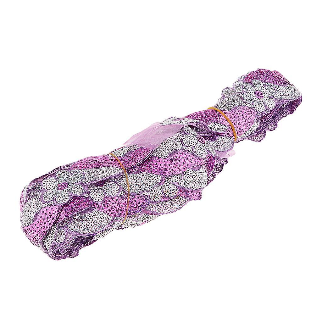 13m 35mm Geborduurde Lovertjes Kant Trimt Lint Stof DIY goud