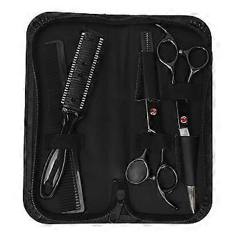 Hair Cutting Scissors Set with Straight Shear and Thinning Shear for Home Salon Barber