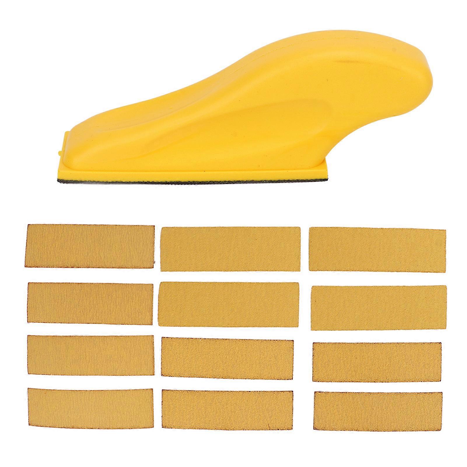 13Pcs Hand Sanding Block Sander Polishing Pad 80 120 240 Grits Set Kit for Wood Ceramic