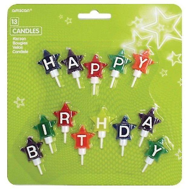Amscan Star Happy Birthday Candles (Pack of 13)