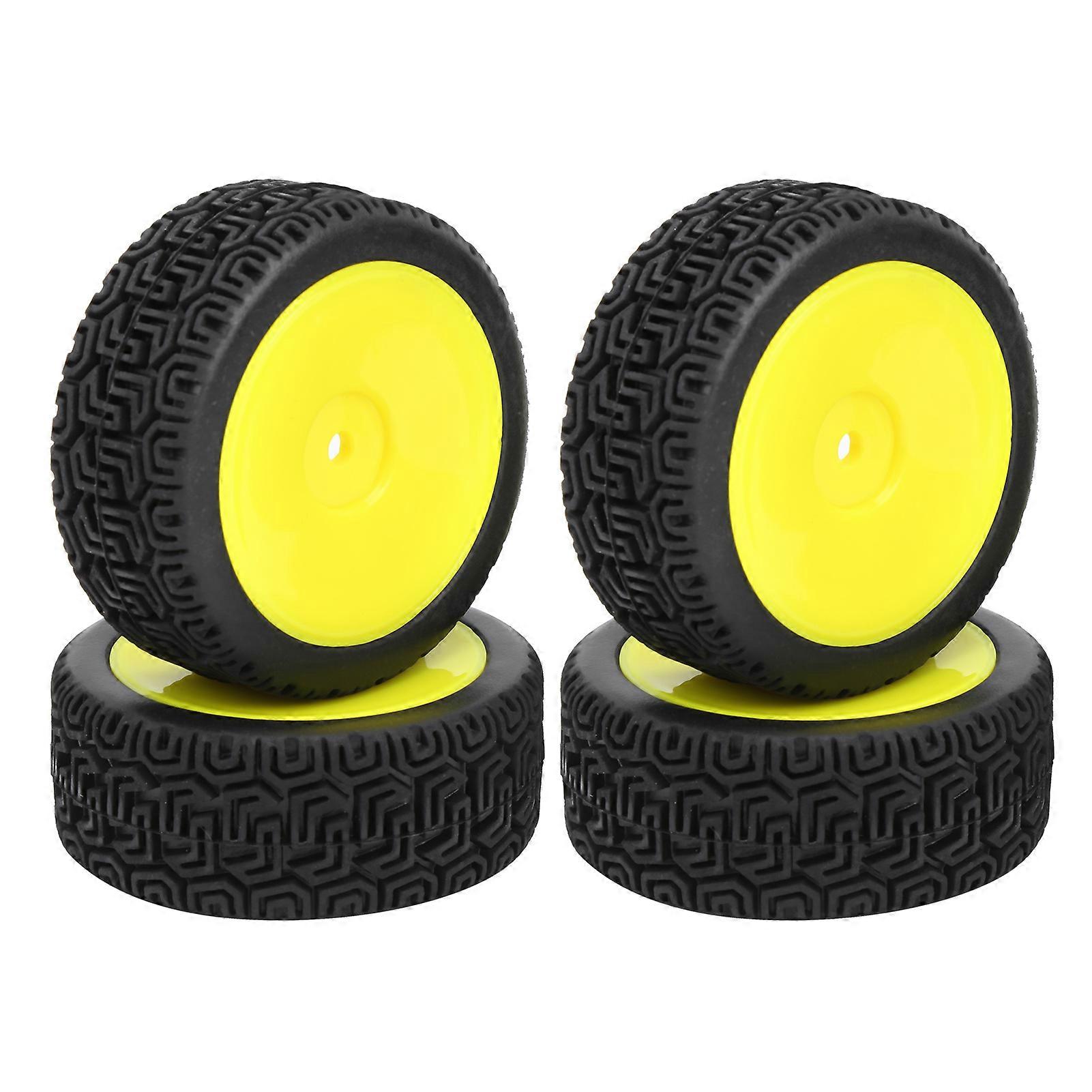4Pcs 1/10 RC Flat Car Tyre Tire Replacement Accessory for HSP / HPI High Speed RC Car