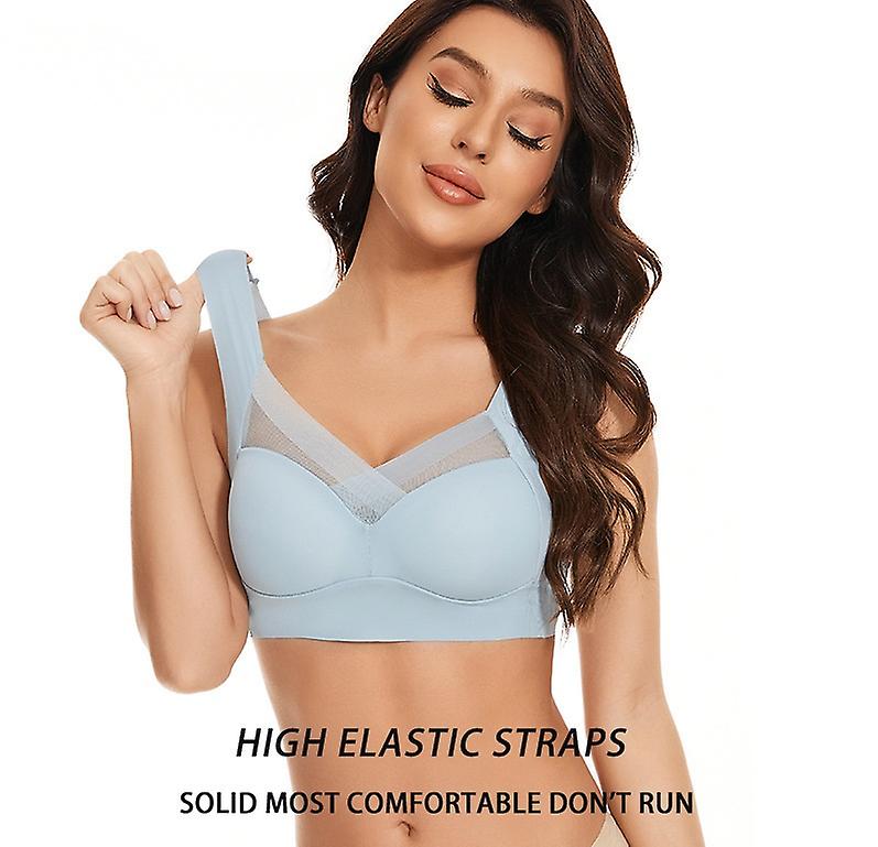 3 Pieces Womens Wireless Bra, Full-coverage Pullover Stretch-knit Bra, Smoothing Bra