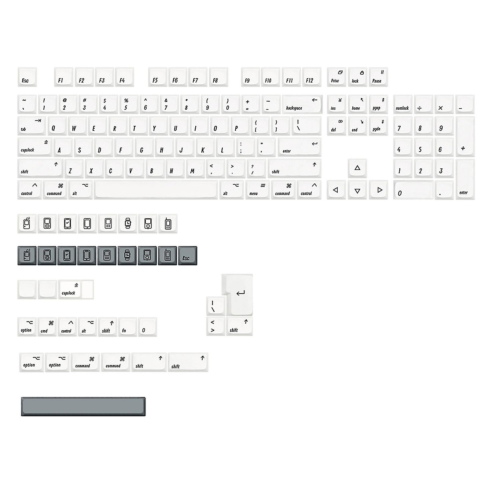 142 Keys Pbt Dye Subbed Keycaps Xda Height Phone Keycap For Mechanical Keyboard