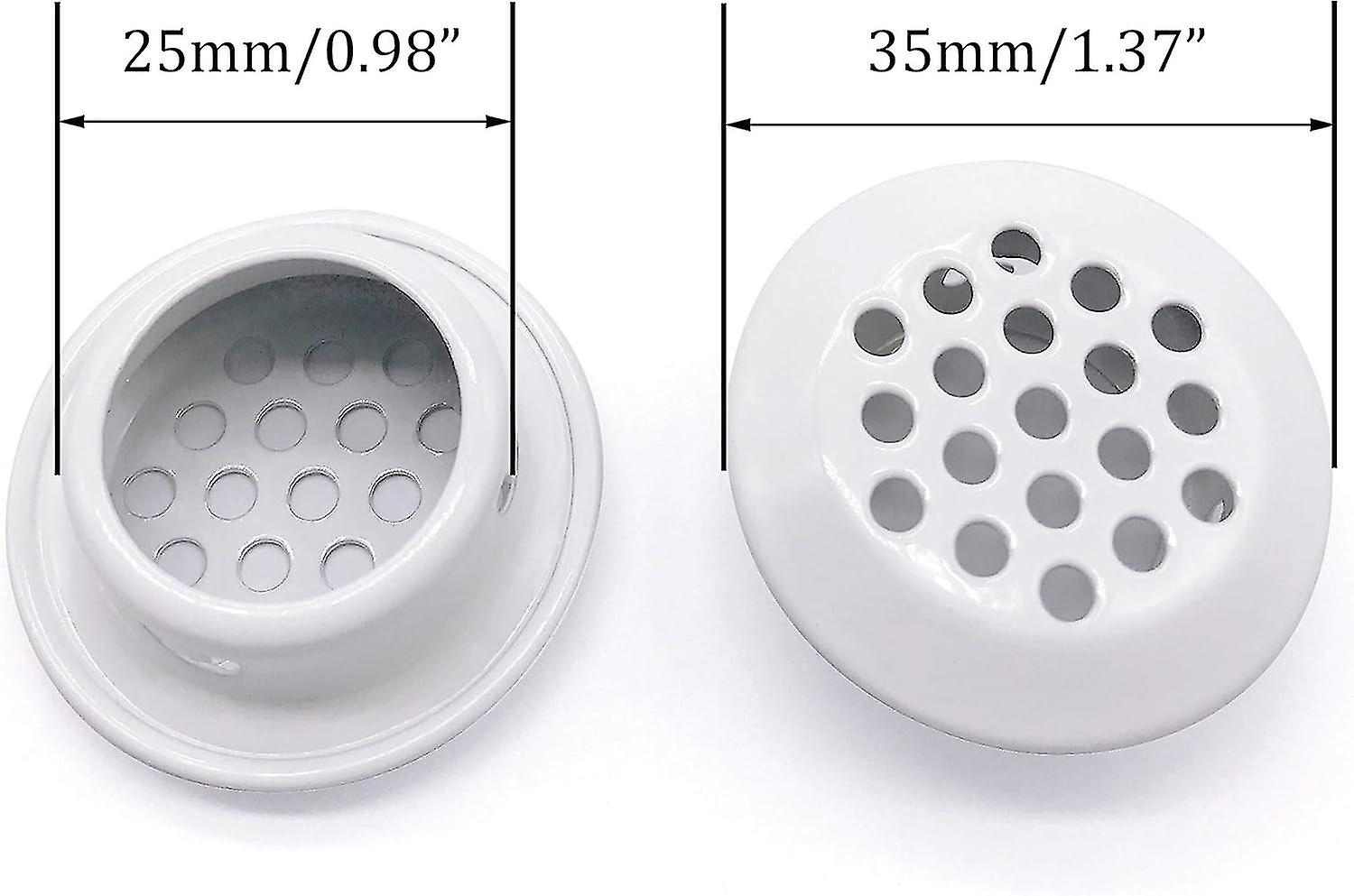 Uenhoy 20 Pack Black Round Soffit Vents - 1 Inch Stainless Steel Air Vent For Cabinets & Wardrobes - View #2