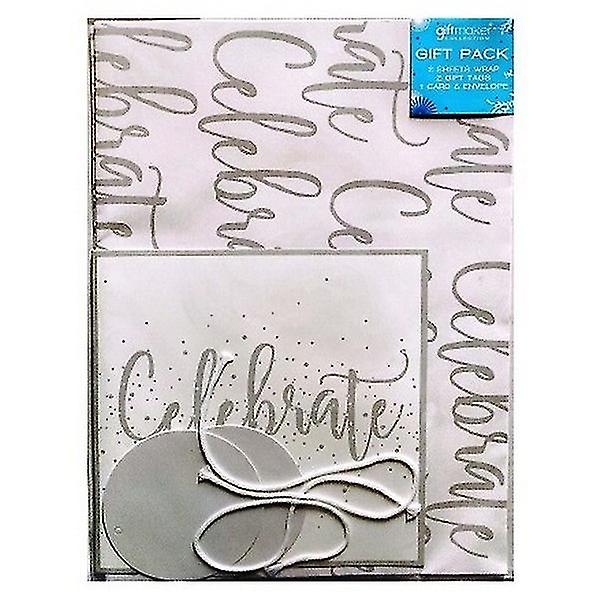 Giftmaker Celebration Gift Wrap And Card Set (Pack of 5)